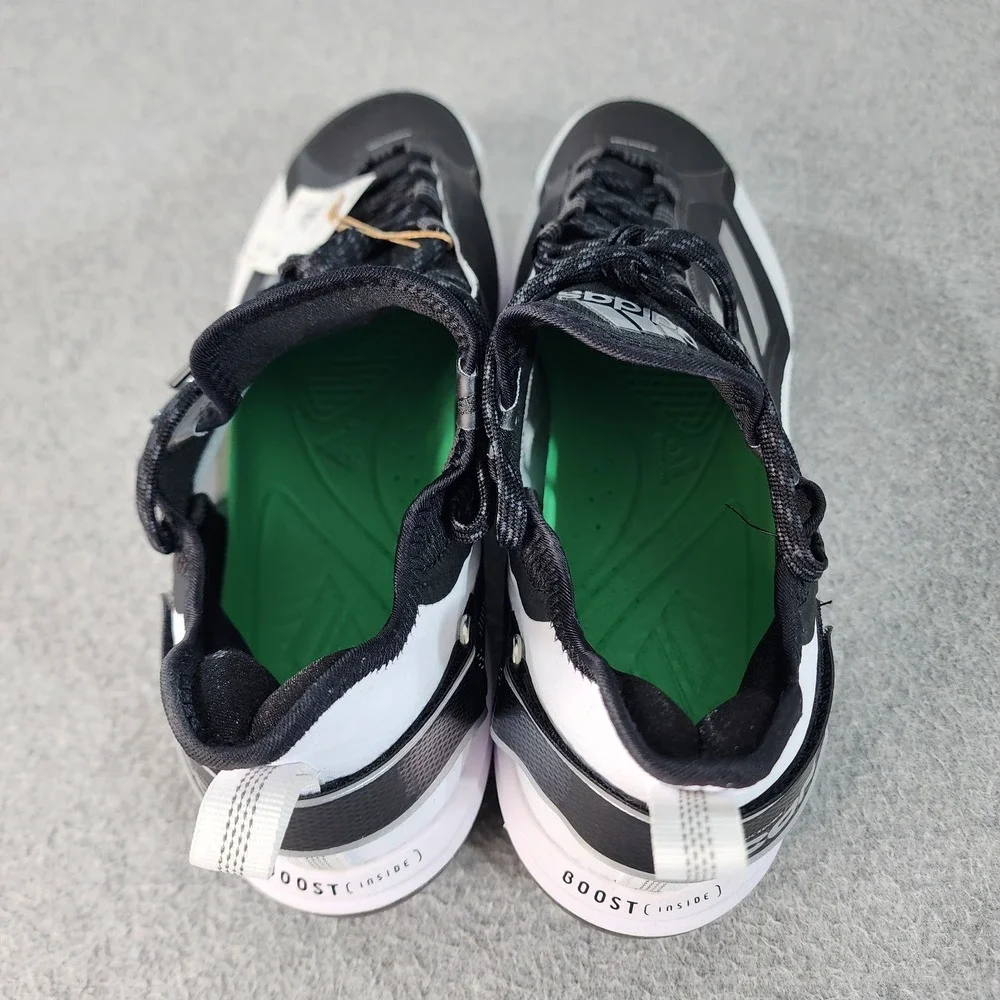 Adidas Icon 7 Boost Baseball Metal Cleats Mens Size 15 Black White Silver FY4178